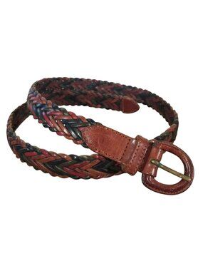 Braided Leather Belt in 6 Earthy Multicolors Unisex Belt